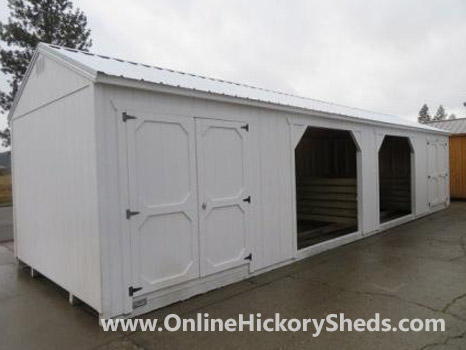 Hickory Sheds Animal Shelter 2 Double Barn Doors 2 Openings