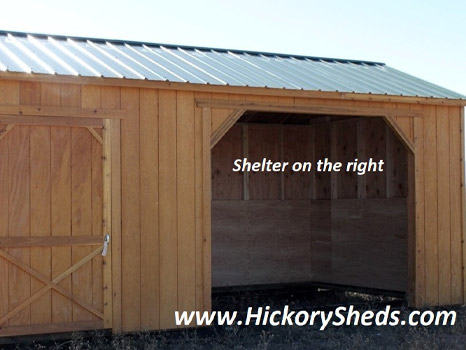 Hickory Sheds Animal Shelter with Shelter Right